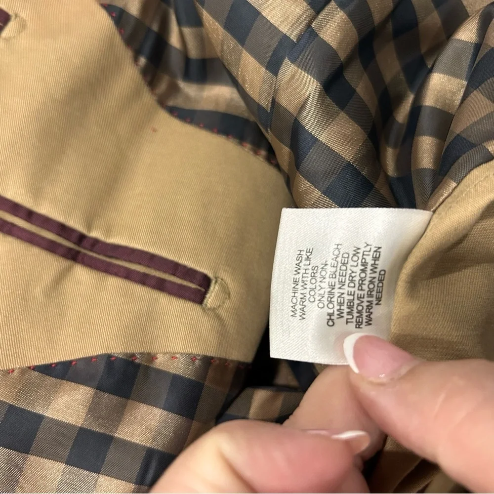 $195 DANIEL CREMIEUX TAN CHINO COTTON SPORT COAT BLAZER JACKET Large Excellent C